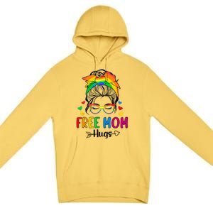 Free Mom Hugs Pride Month Premium Pullover Hoodie