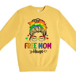 Free Mom Hugs Pride Month Premium Crewneck Sweatshirt