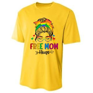 Free Mom Hugs Pride Month Performance Sprint T-Shirt