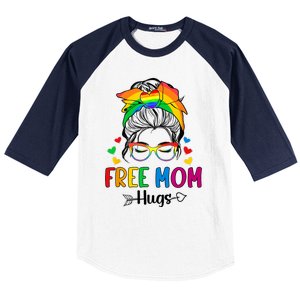 Free Mom Hugs Pride Month Baseball Sleeve Shirt