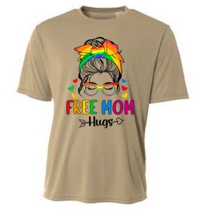 Free Mom Hugs Pride Month Cooling Performance Crew T-Shirt