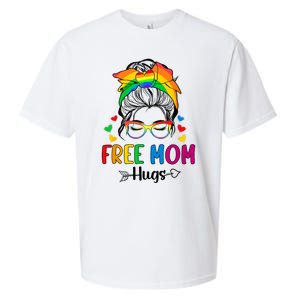 Free Mom Hugs Pride Month Sueded Cloud Jersey T-Shirt