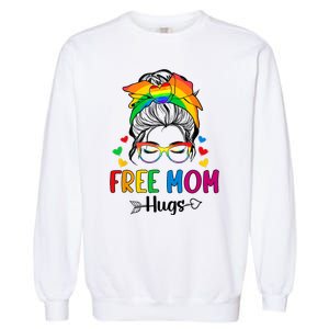 Free Mom Hugs Pride Month Garment-Dyed Sweatshirt