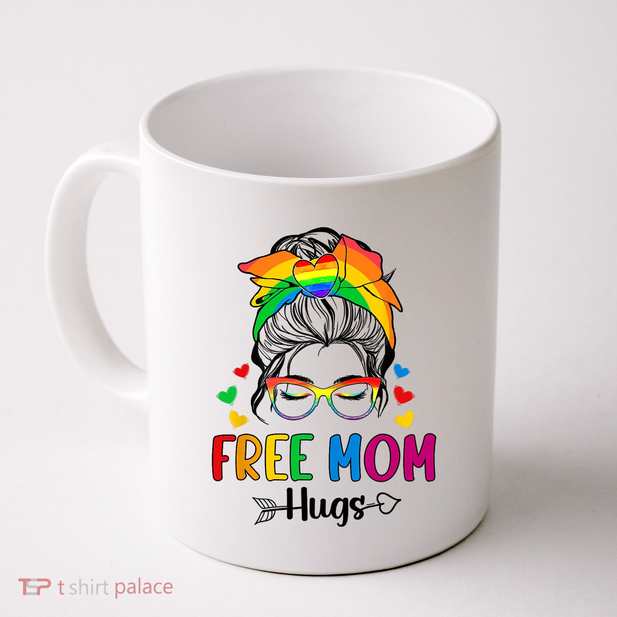 Free Mom Hugs Pride Month Mug