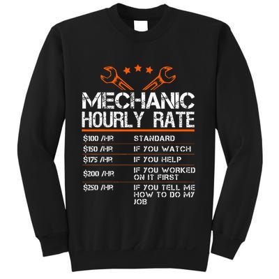 Funny Mechanic Hourly Rate Auto Repair Mechanic Sweatshirt