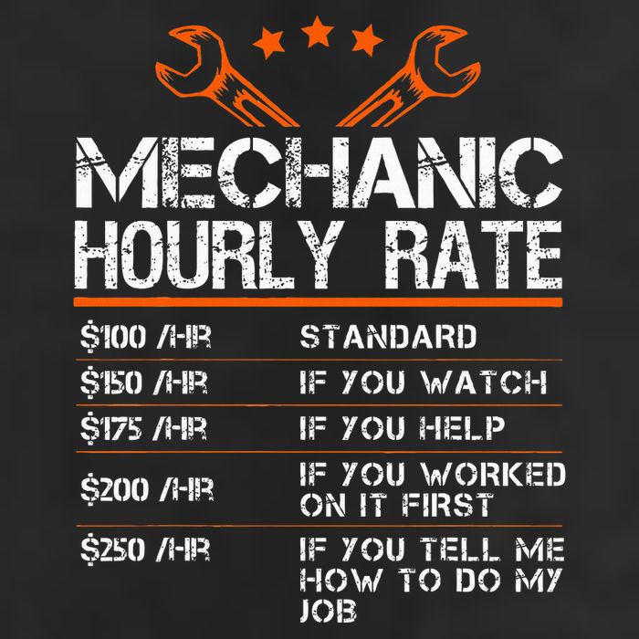 Funny Mechanic Hourly Rate Auto Repair Mechanic Adult Drive Performance Visor