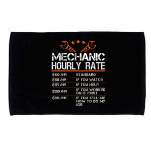 Funny Mechanic Hourly Rate Auto Repair Mechanic Microfiber Hand Towel