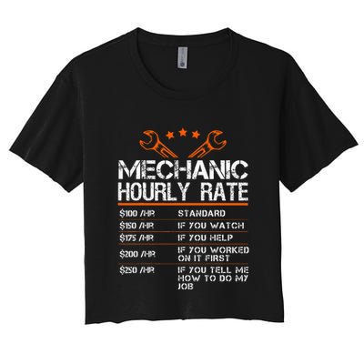 Funny Mechanic Hourly Rate Auto Repair Mechanic Crop Top
