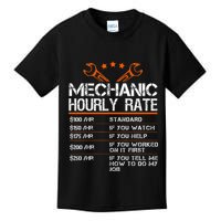Funny Mechanic Hourly Rate Auto Repair Mechanic Kids T-Shirt