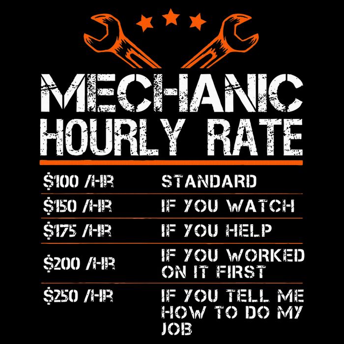 Funny Mechanic Hourly Rate Auto Repair Mechanic Kids T-Shirt
