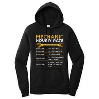 Funny Mechanic Hourly Rate Gifts Labor Rates Women's Pullover Hoodie