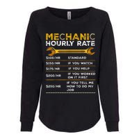 Funny Mechanic Hourly Rate Gifts Labor Rates Womens California Wash Sweatshirt