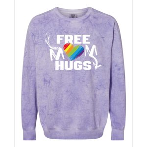 Free Mom Hugs Rainbow Pride Lgbtq Gift Colorblast Crewneck Sweatshirt