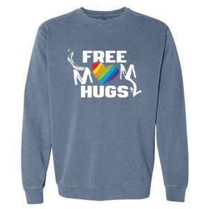 Free Mom Hugs Rainbow Pride Lgbtq Gift Garment-Dyed Sweatshirt