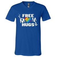 Free Mom Hugs Rainbow Pride Lgbtq Gift V-Neck T-Shirt