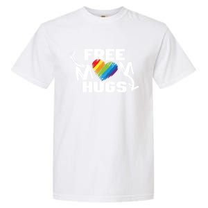 Free Mom Hugs Rainbow Pride Lgbtq Gift Garment-Dyed Heavyweight T-Shirt