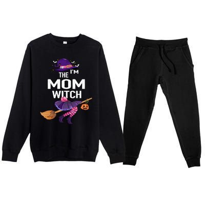 Funny Mommy Halloween Costume Lazy Meaningful Gift Im The Mom Witch Meaningful Premium Crewneck Sweatsuit Set