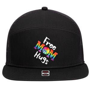 Free Mom Hugs Tee Lgbt Pride Parades Daisy Flower Gift 7 Panel Mesh Trucker Snapback Hat