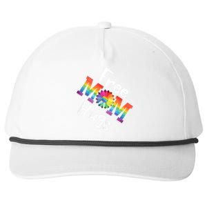 Free Mom Hugs Tee Lgbt Pride Parades Daisy Flower Gift Snapback Five-Panel Rope Hat