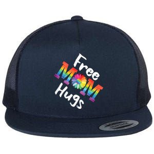 Free Mom Hugs Tee Lgbt Pride Parades Daisy Flower Gift Flat Bill Trucker Hat