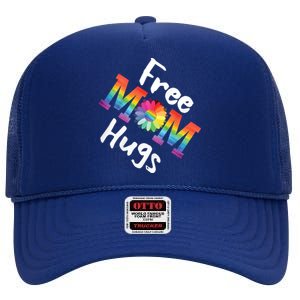 Free Mom Hugs Tee Lgbt Pride Parades Daisy Flower Gift High Crown Mesh Back Trucker Hat