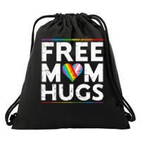 Free Mom Hugs Lgbt Pride Parades Rainbow Flag Drawstring Bag