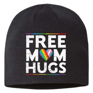 Free Mom Hugs Lgbt Pride Parades Rainbow Flag Sustainable Beanie