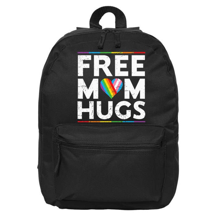 Free Mom Hugs Lgbt Pride Parades Rainbow Flag 16 in Basic Backpack