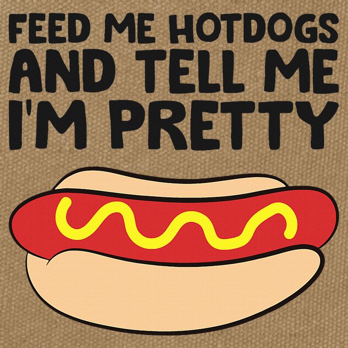Feed Me Hotdogs And Tell Me I'm Pretty Hot Dog Cotton Canvas Backpack