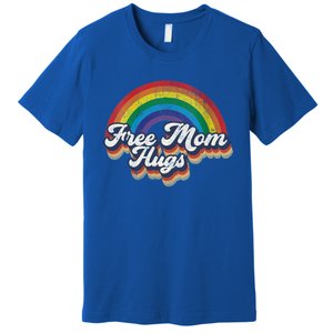 Free Mom Hugs Gift Rainbow Heart Lgbt Pride Month Gift Premium T-Shirt