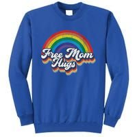 Free Mom Hugs Gift Rainbow Heart Lgbt Pride Month Gift Tall Sweatshirt