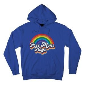 Free Mom Hugs Gift Rainbow Heart Lgbt Pride Month Gift Tall Hoodie