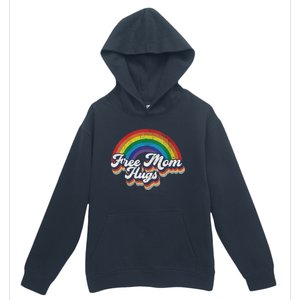 Free Mom Hugs Gift Rainbow Heart Lgbt Pride Month Gift Urban Pullover Hoodie