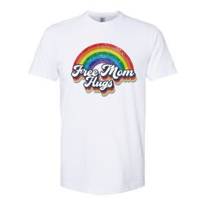 Free Mom Hugs Gift Rainbow Heart Lgbt Pride Month Gift Softstyle CVC T-Shirt