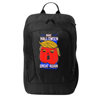 Funny Make Halloween Great Again Trump Pumpkin City Backpack