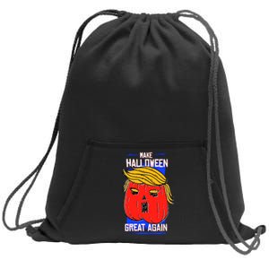 Funny Make Halloween Great Again Trump Pumpkin Sweatshirt Cinch Pack Bag