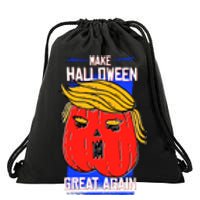 Funny Make Halloween Great Again Trump Pumpkin Drawstring Bag