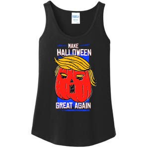 Funny Make Halloween Great Again Trump Pumpkin Ladies Essential Tank