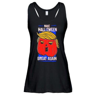Funny Make Halloween Great Again Trump Pumpkin Ladies Essential Flowy Tank