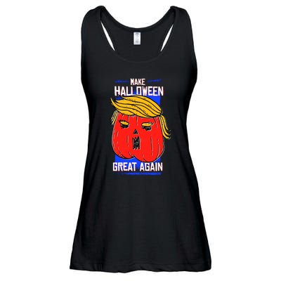 Funny Make Halloween Great Again Trump Pumpkin Ladies Essential Flowy Tank