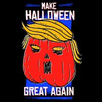 Funny Make Halloween Great Again Trump Pumpkin Flatbill Hat