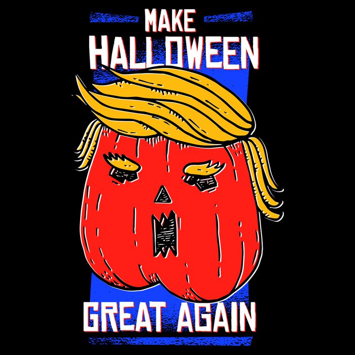 Funny Make Halloween Great Again Trump Pumpkin Flatbill Hat
