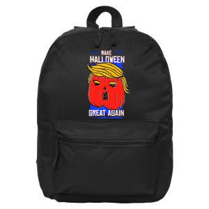 Funny Make Halloween Great Again Trump Pumpkin 16 in Basic Backpack