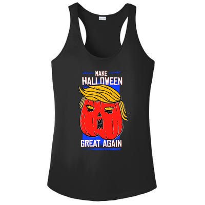 Funny Make Halloween Great Again Trump Pumpkin Ladies PosiCharge Competitor Racerback Tank