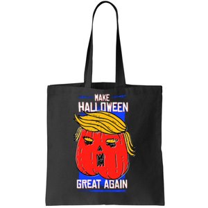 Funny Make Halloween Great Again Trump Pumpkin Tote Bag