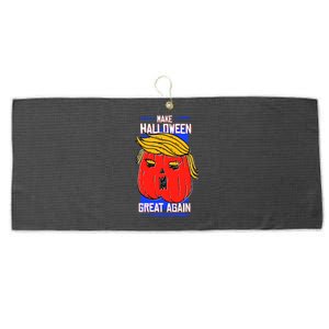 Funny Make Halloween Great Again Trump Pumpkin Large Microfiber Waffle Golf Towel