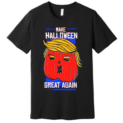 Funny Make Halloween Great Again Trump Pumpkin Premium T-Shirt