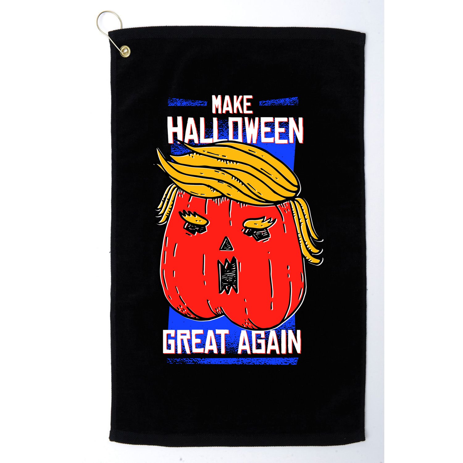 Funny Make Halloween Great Again Trump Pumpkin Golf Towel
