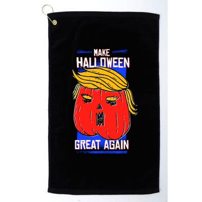 Funny Make Halloween Great Again Trump Pumpkin Platinum Collection Golf Towel