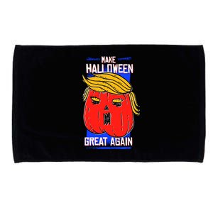 Funny Make Halloween Great Again Trump Pumpkin Microfiber Hand Towel